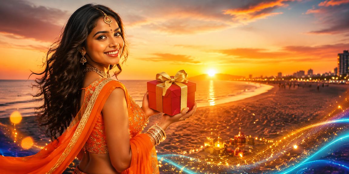 Modern Indian woman enjoying casino mobile app experience in Chennai