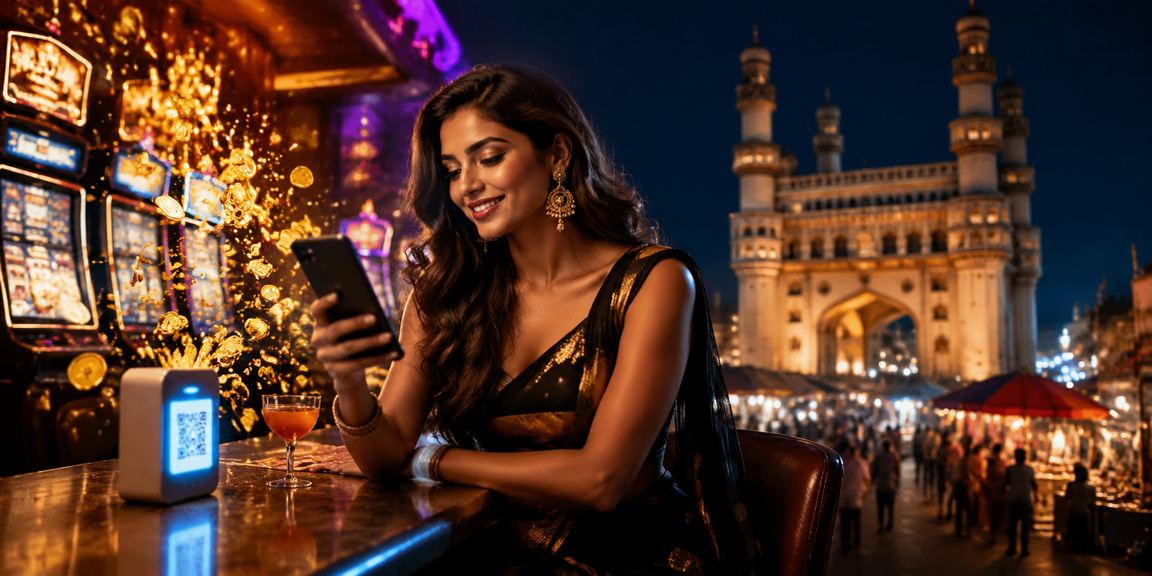 Hyderabad evening scene blending tradition with online sports betting lifestyle at 8532